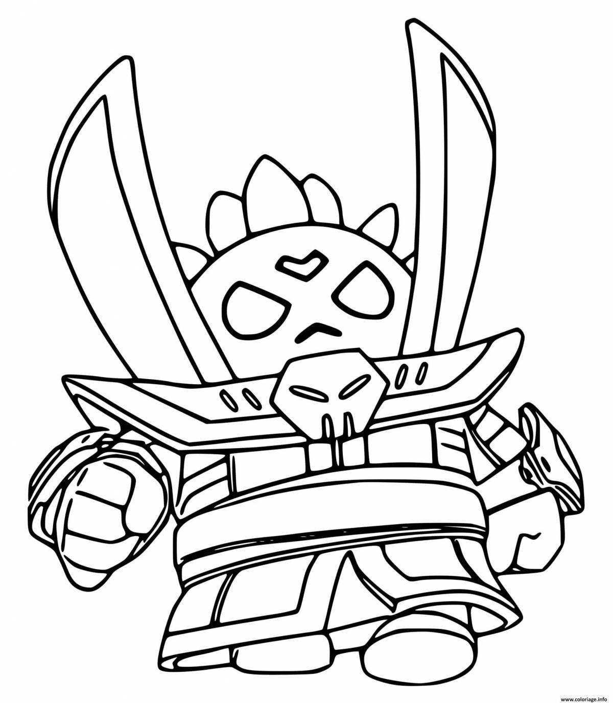 Charming bravo stars feng coloring page