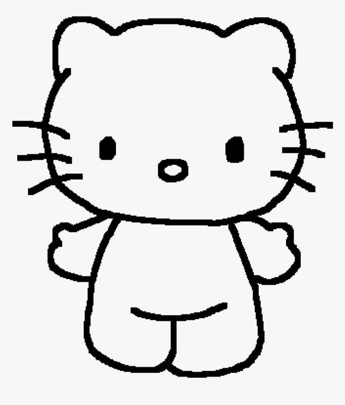 Exquisite hello kitty head coloring book