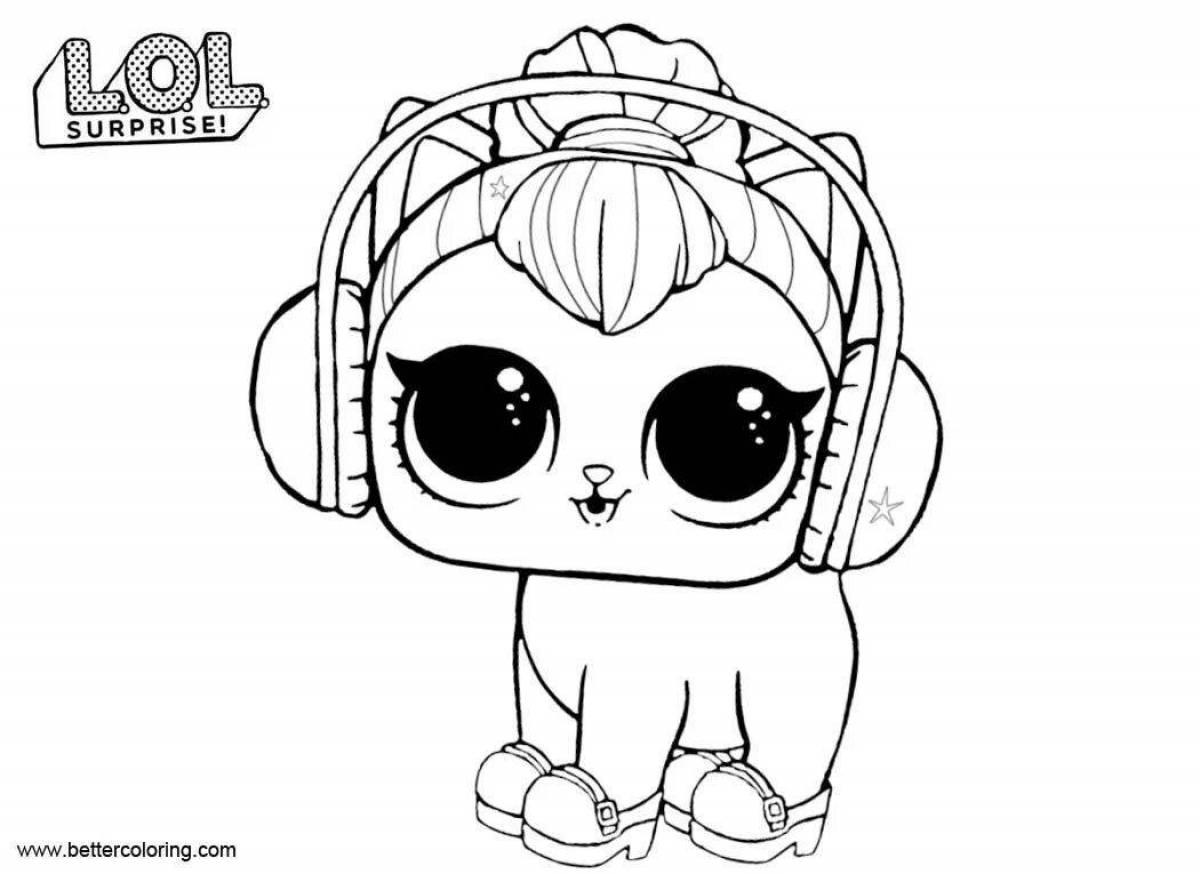 Live coloring doggy lol doll