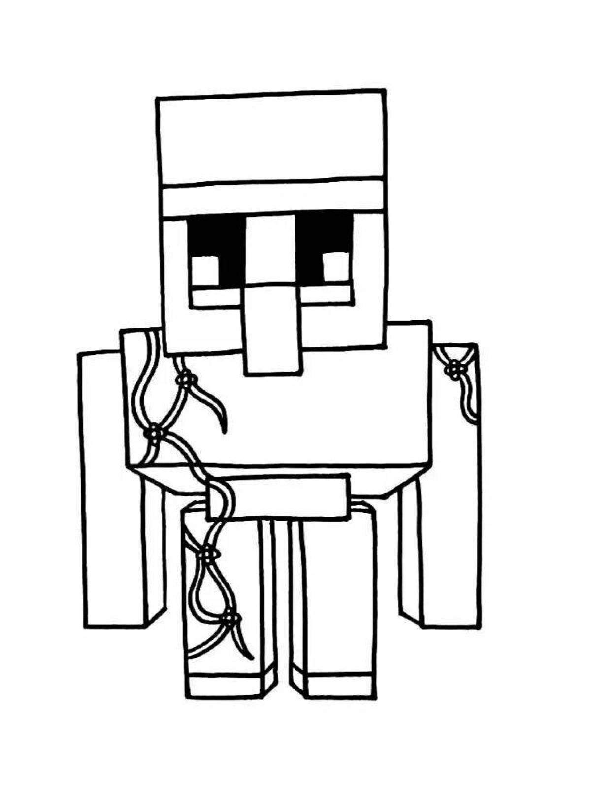 Minecraft golem coloring page