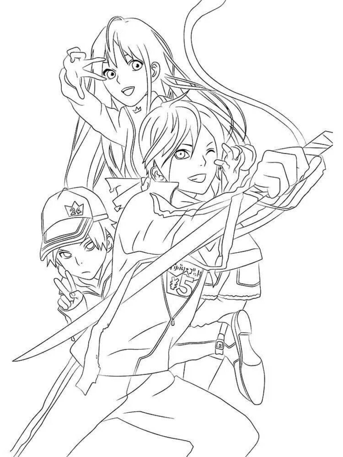 Blessed homeless god anime coloring book