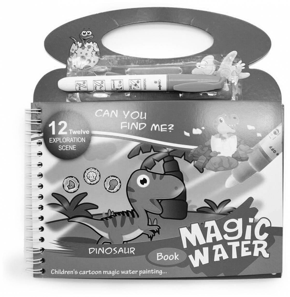 Mystical coloring magic water book