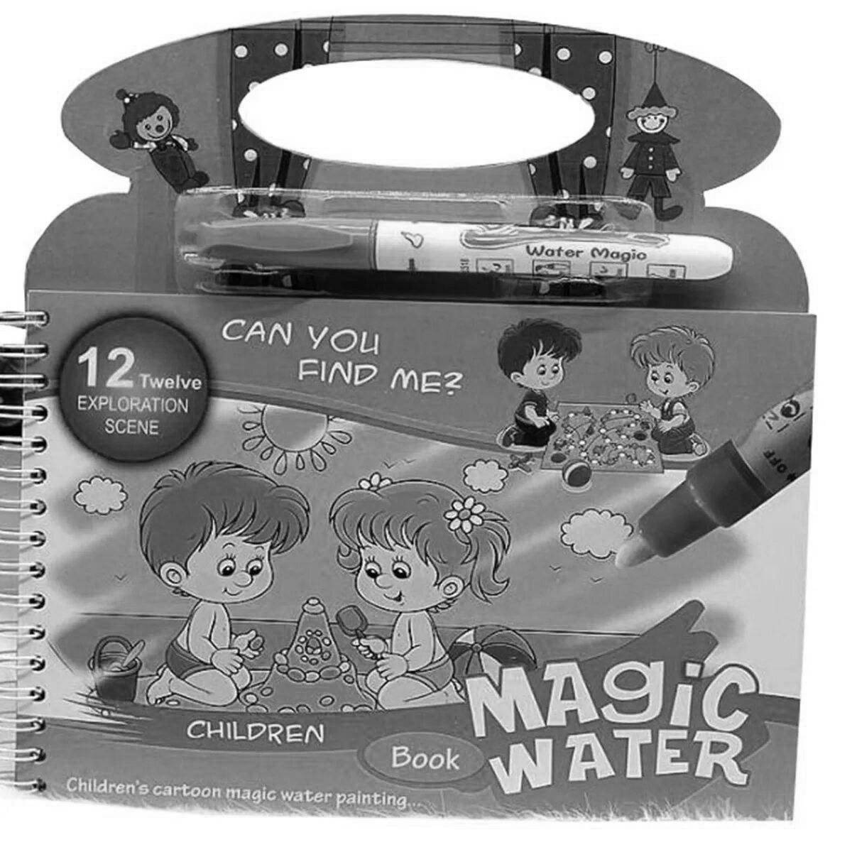 Bright coloring magic water book