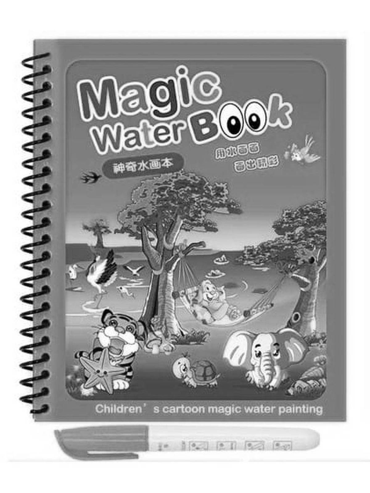 Dazzling coloring magic water book