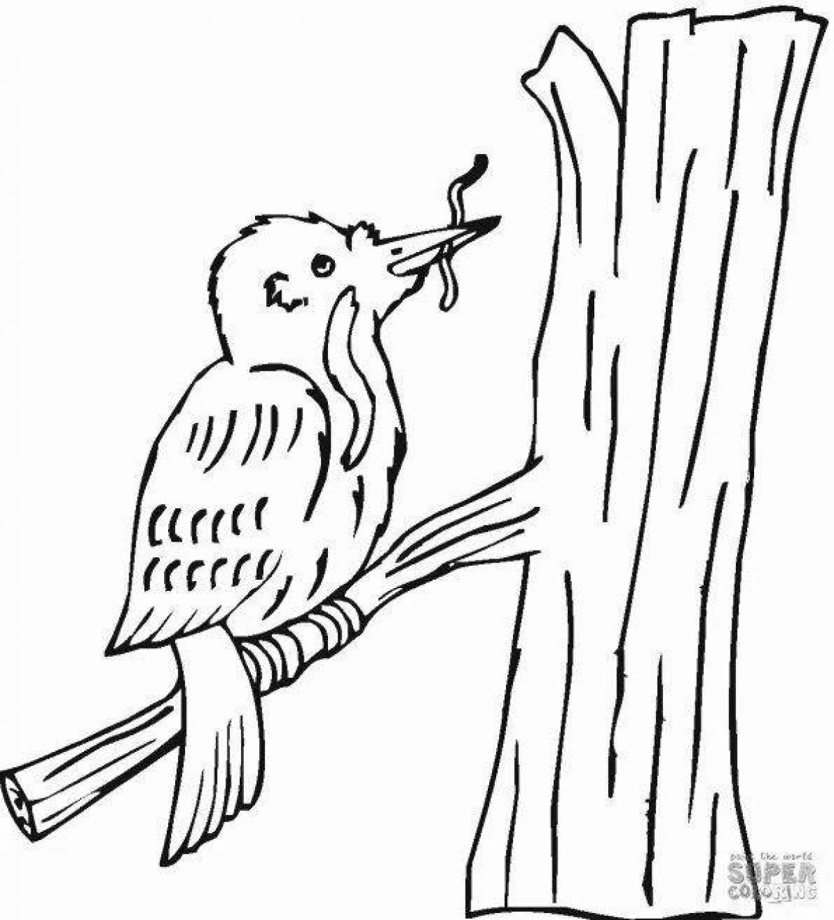 Ruffled Sparrow coloring page