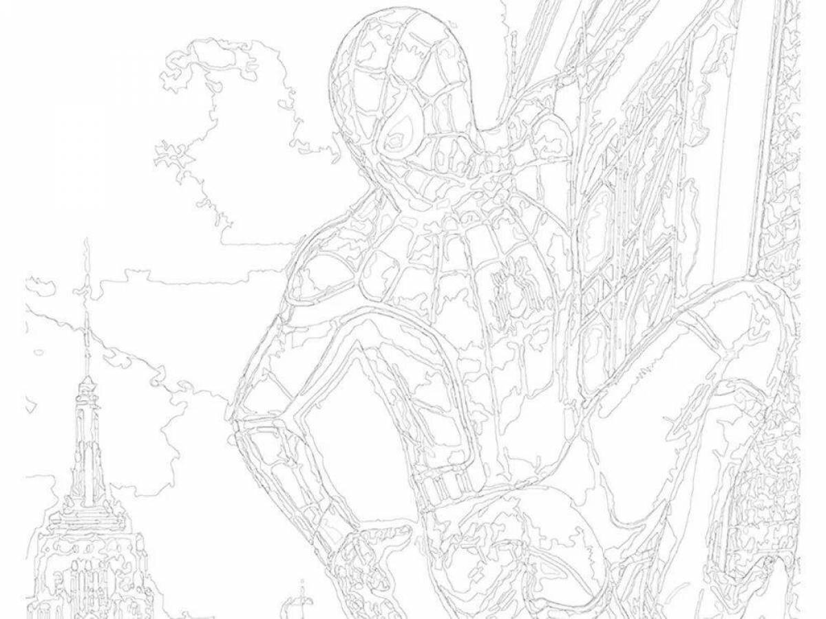 Fabulous Spiderman coloring by numbers