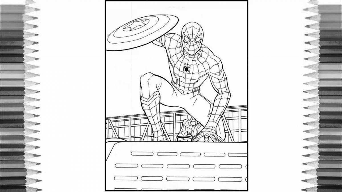 Spiderman coloring by numbers