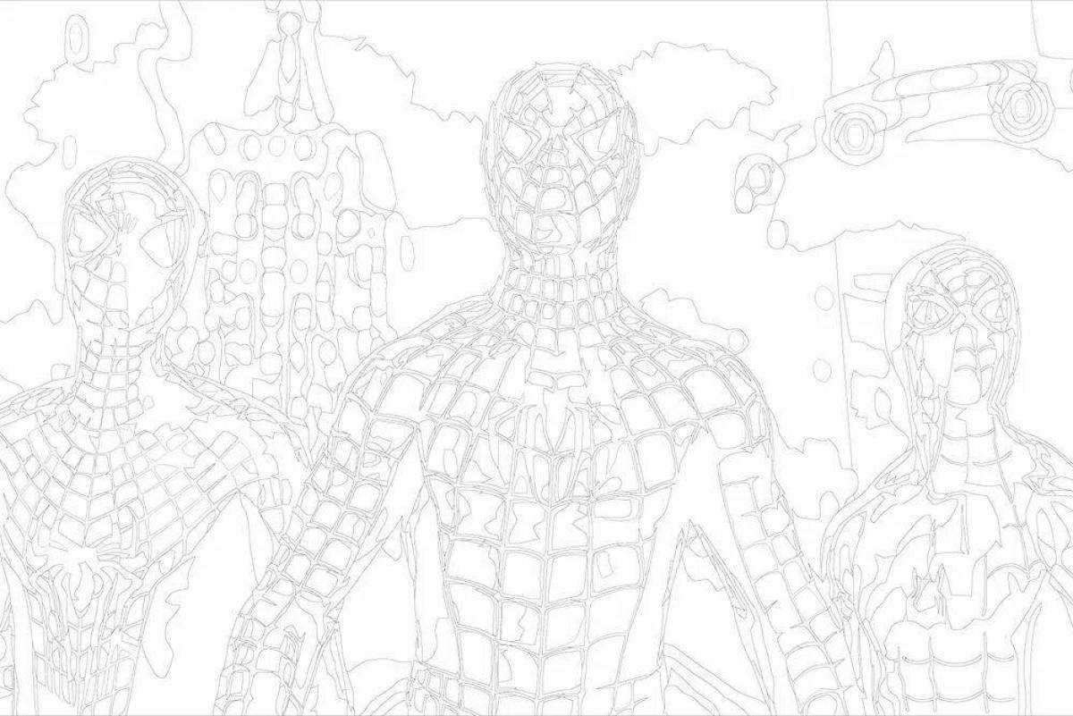 Hypnotic Spiderman coloring by numbers