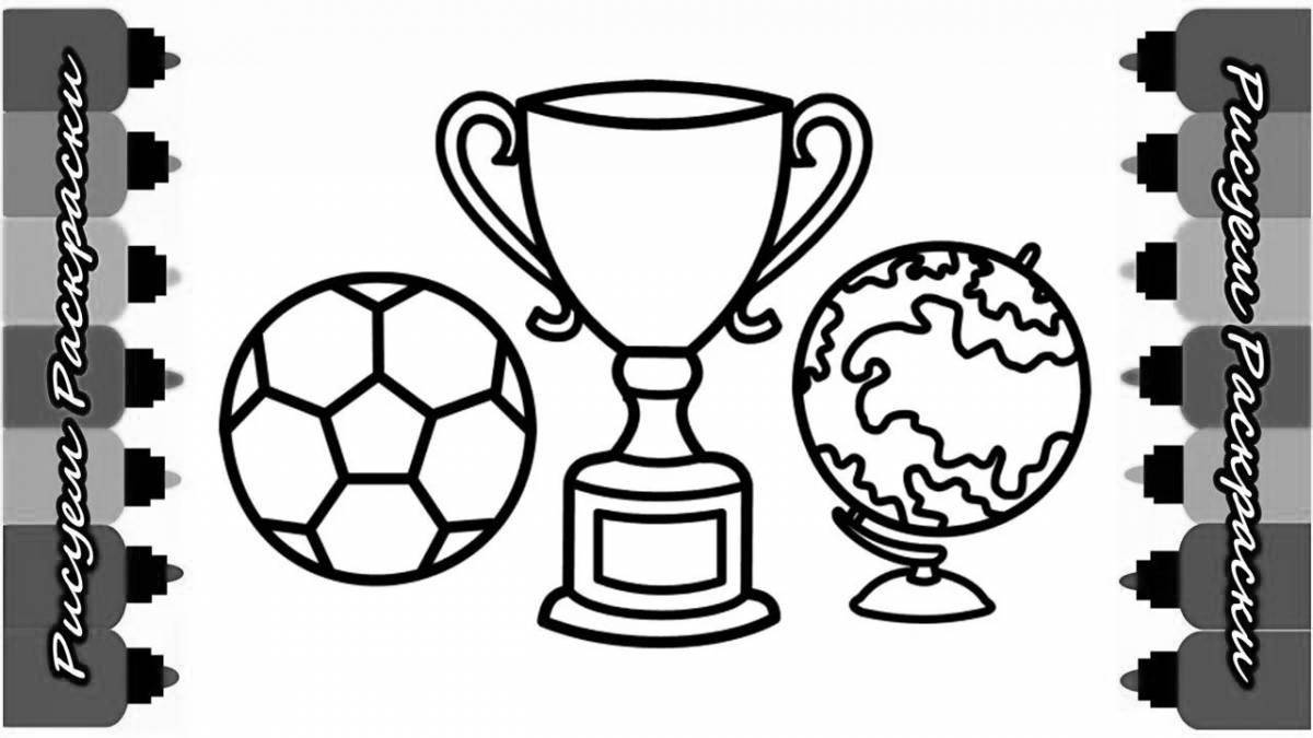 Adorable World Cup coloring book
