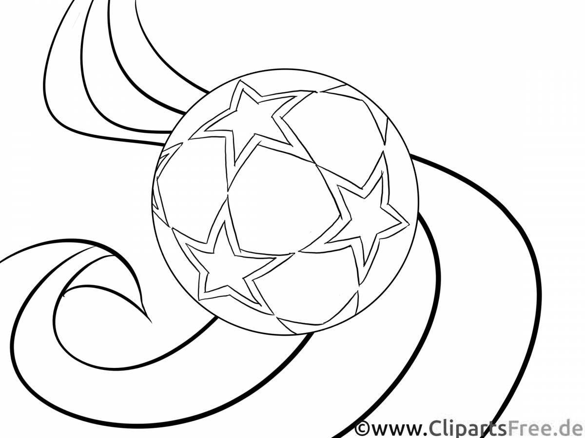 Playful football world cup coloring page