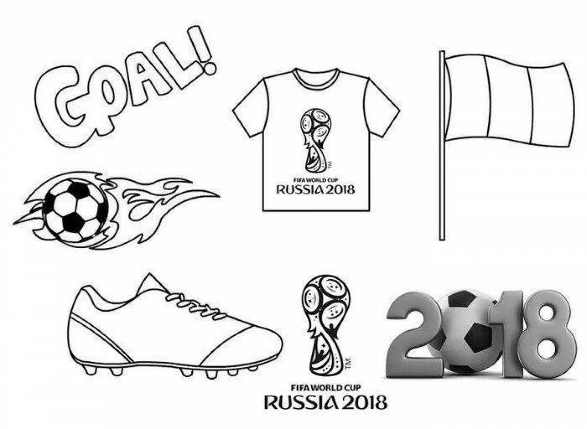 Coloring book funny World Cup