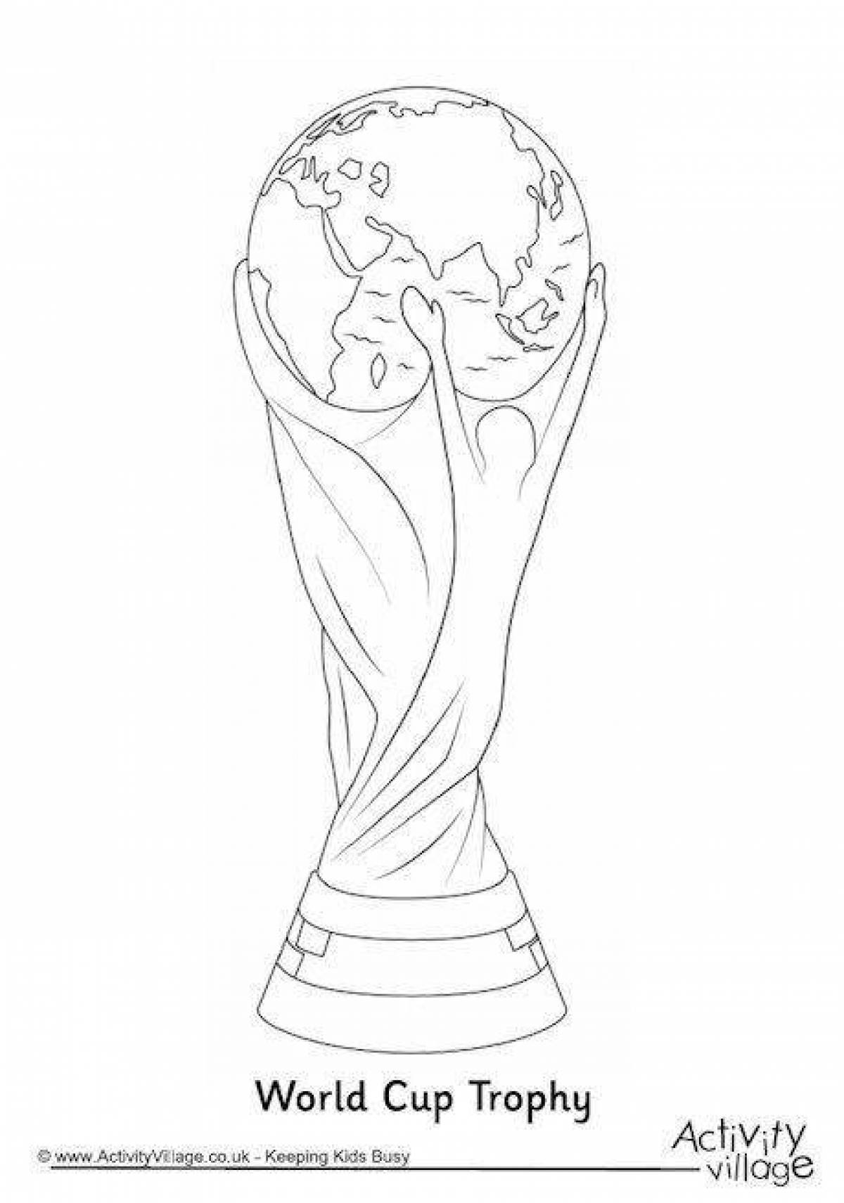 Funny world cup coloring book