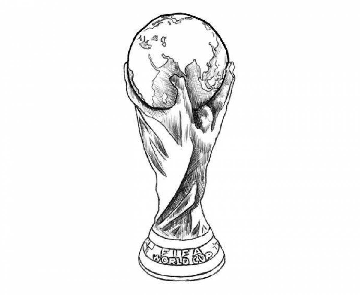 Coloring page attractive world cup