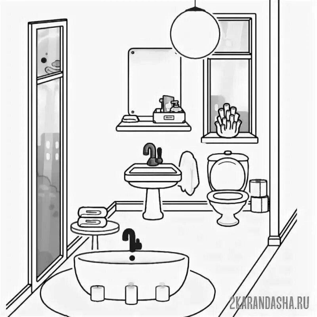 Great coloring page for Toka Boca's bathroom