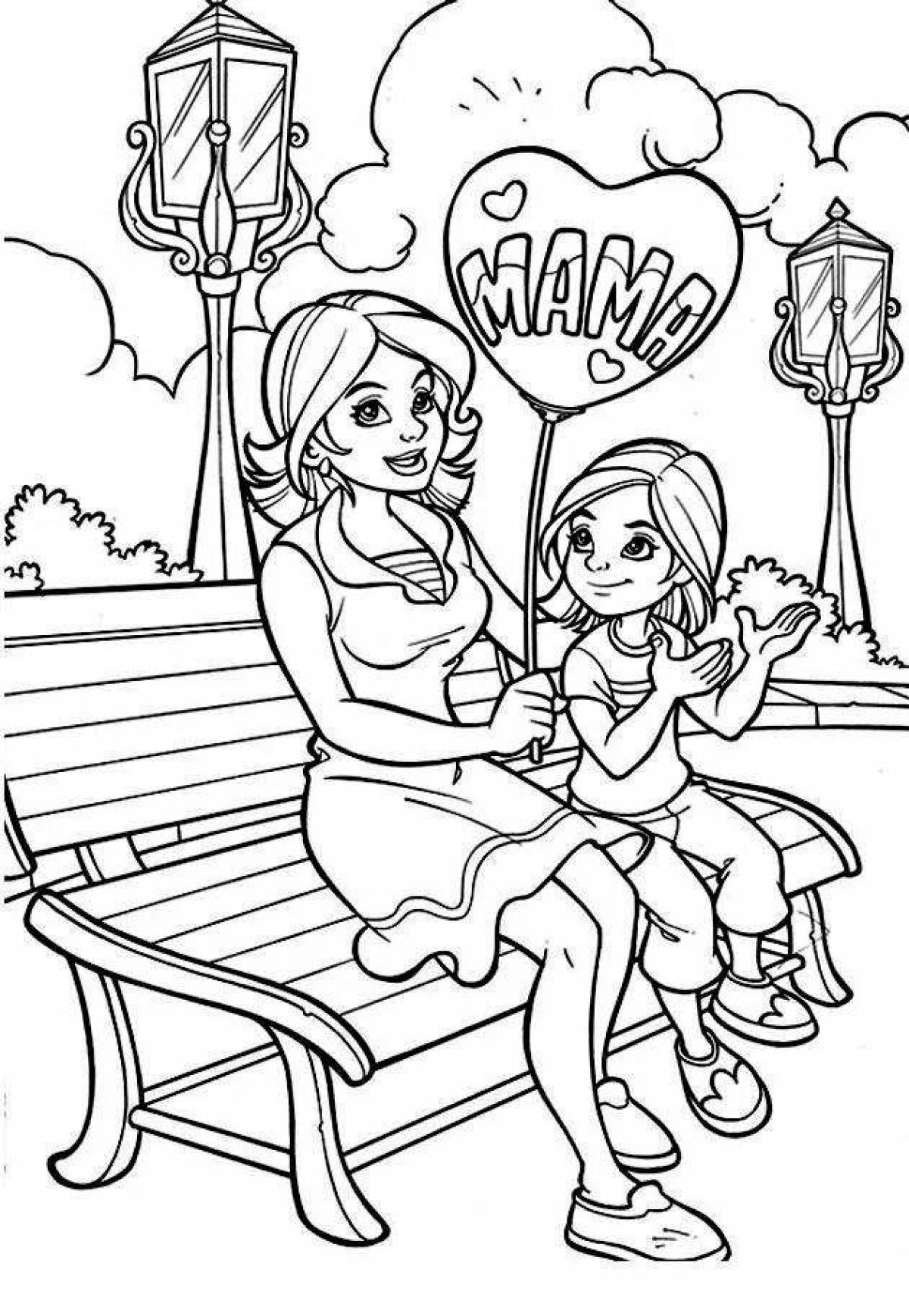 Amazing coloring book for mom from daughter