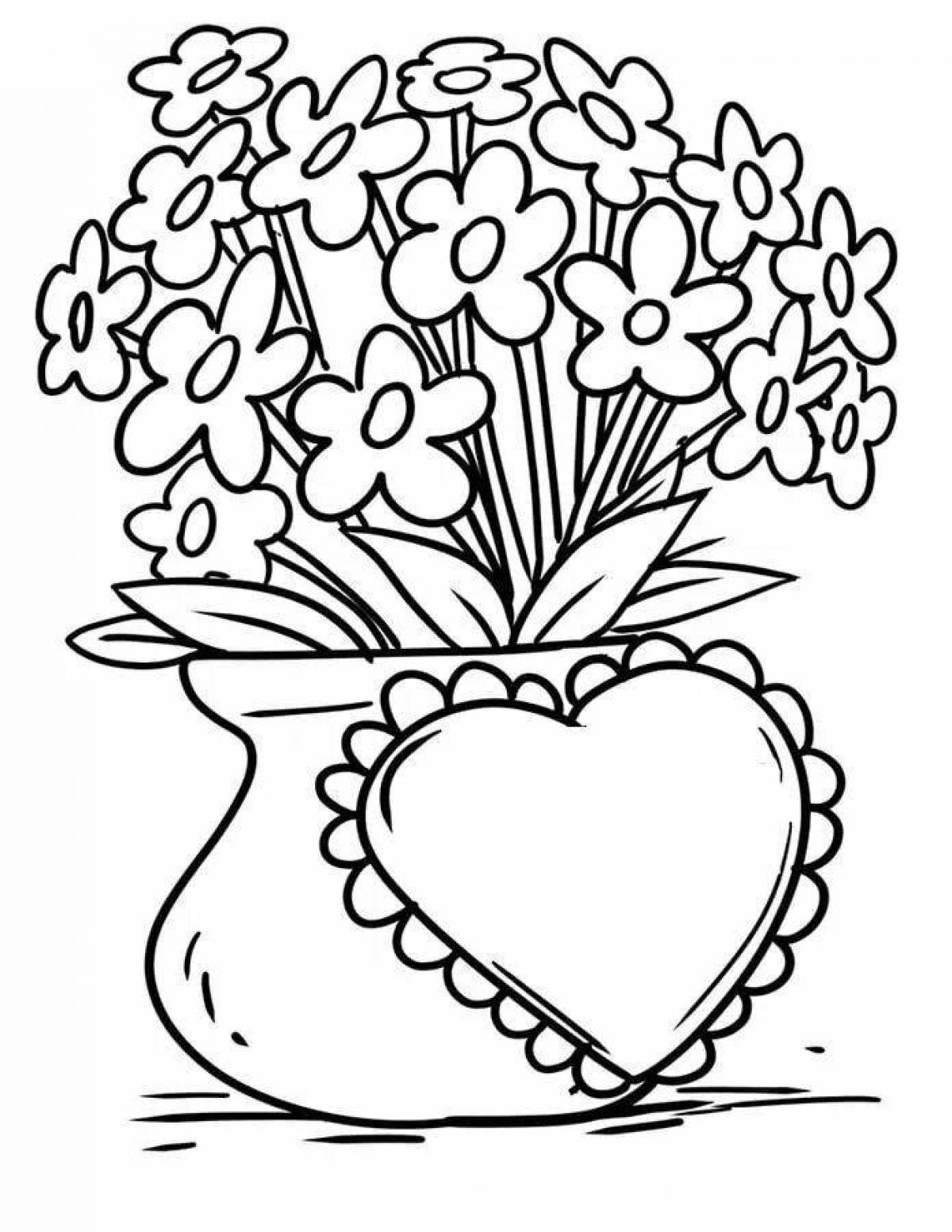 Elegant coloring book for mom from daughter