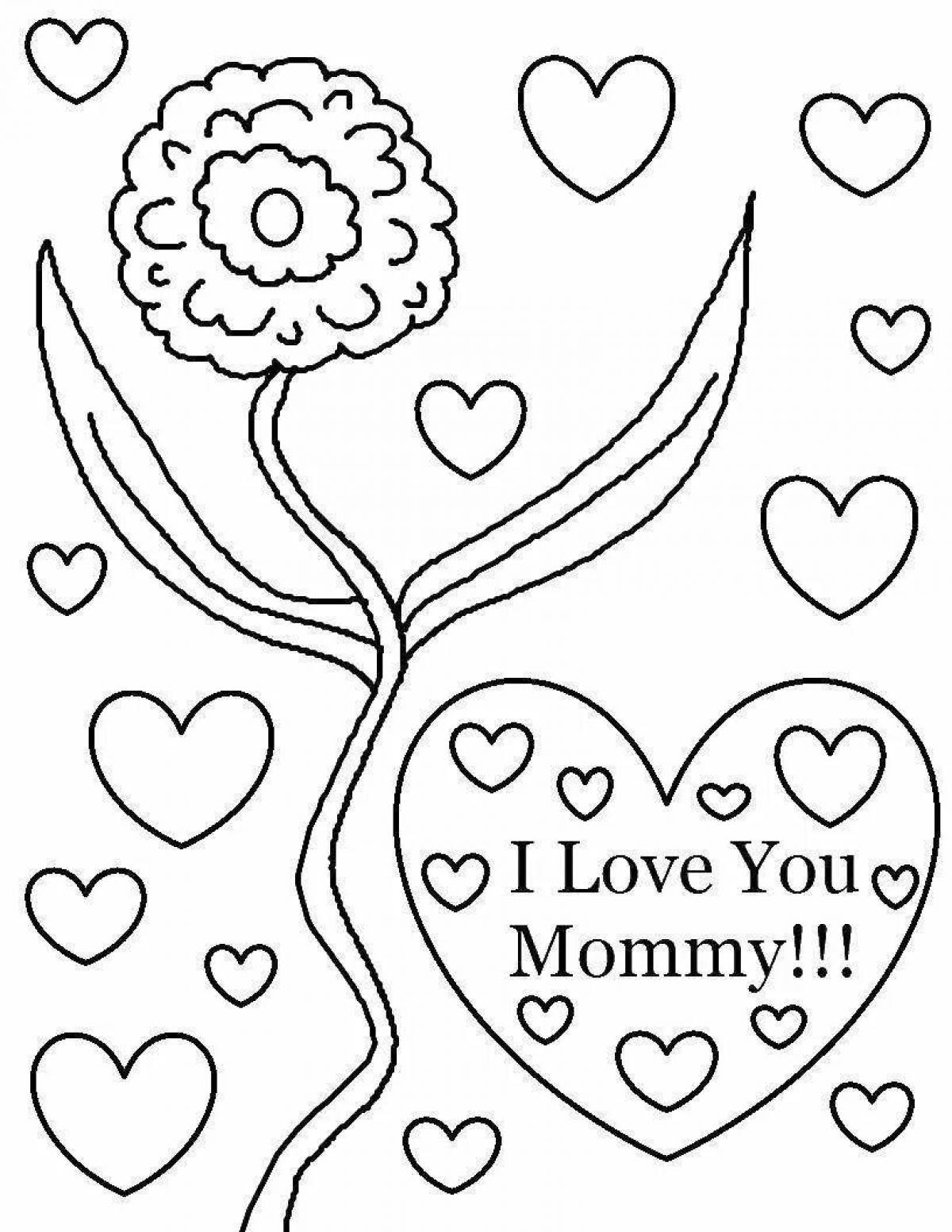 Luxury coloring book for mom from daughter