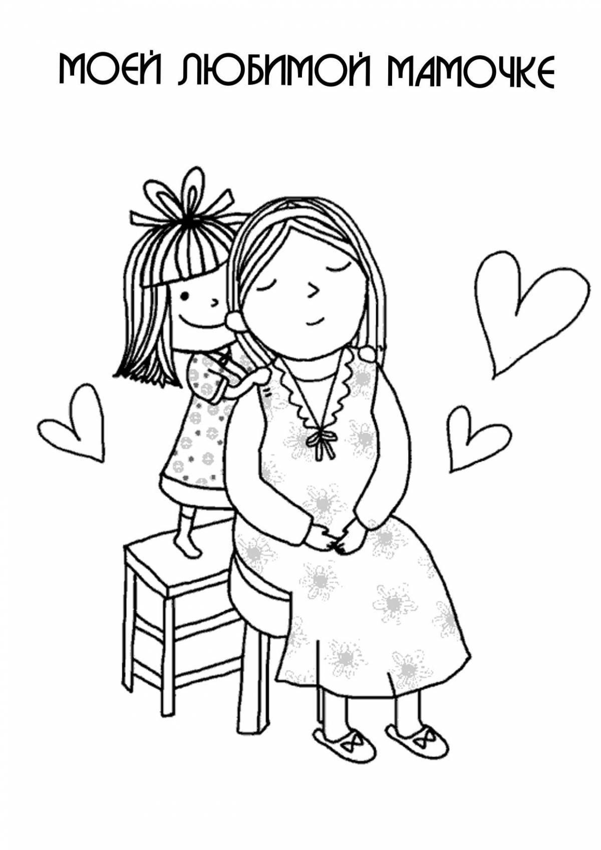Outstanding coloring book for mom from daughter
