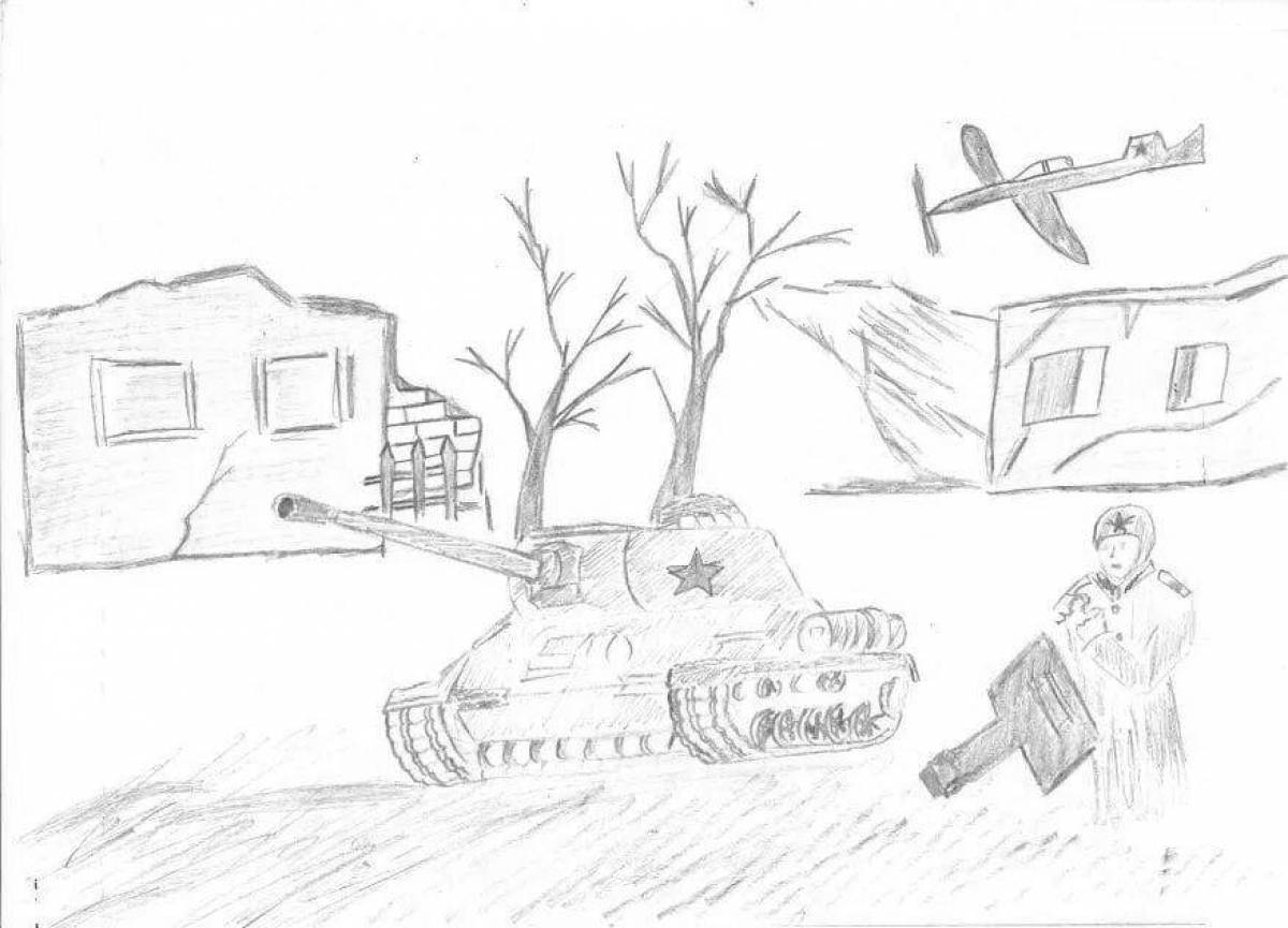 Exciting battle for stalingrad drawing