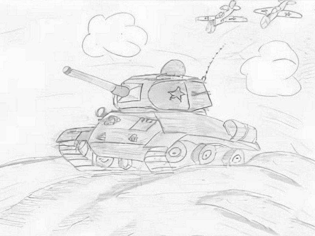 Exciting battle of Stalingrad drawing
