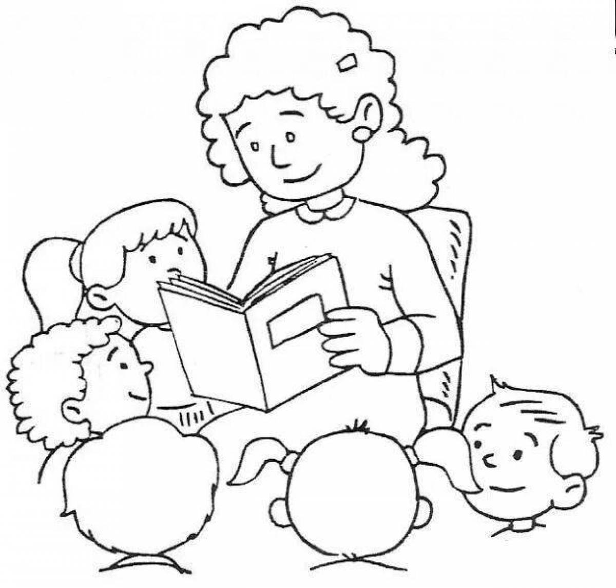 Kindergarten teacher and children #6