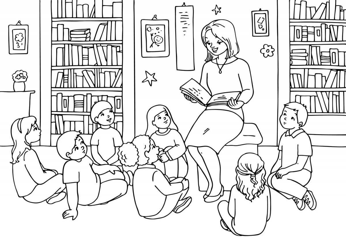 Kindergarten teacher and children #9