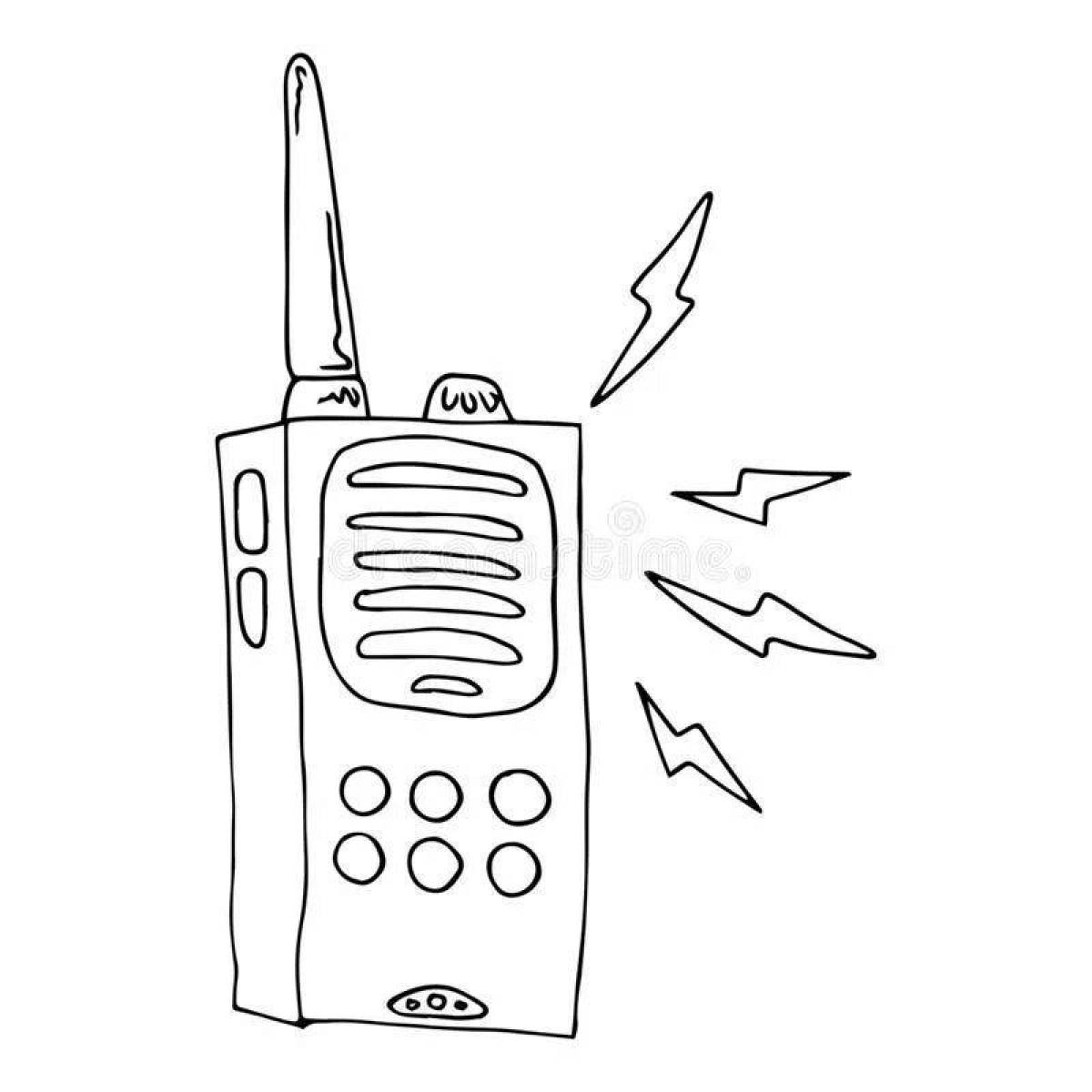 Творческая раскраска walkie-talkie