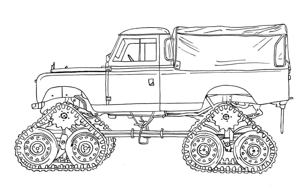 Fearless all-terrain vehicle coloring page