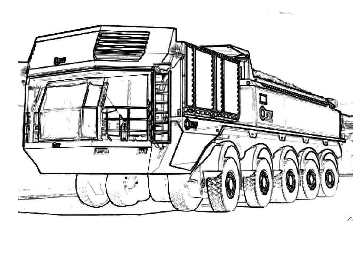 Amazing all-terrain vehicle coloring page
