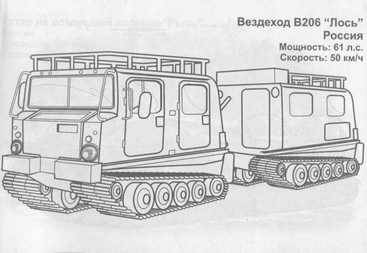 Coloring page spectacular all-terrain vehicle