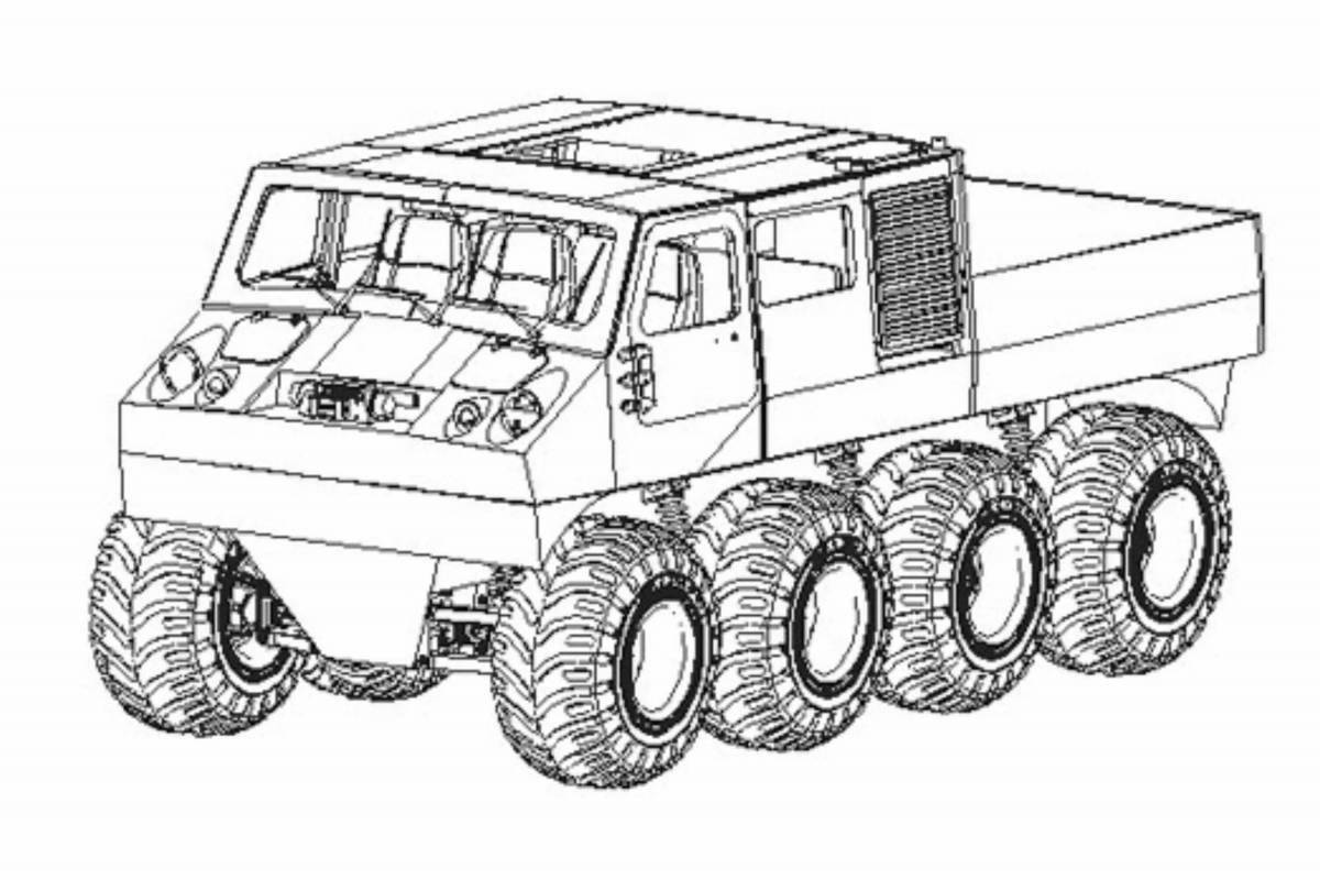 Outstanding all-terrain vehicle coloring page