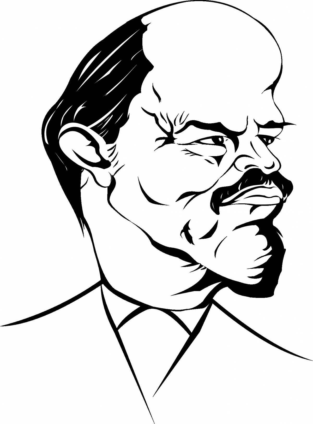 Lenin's playful coloring page