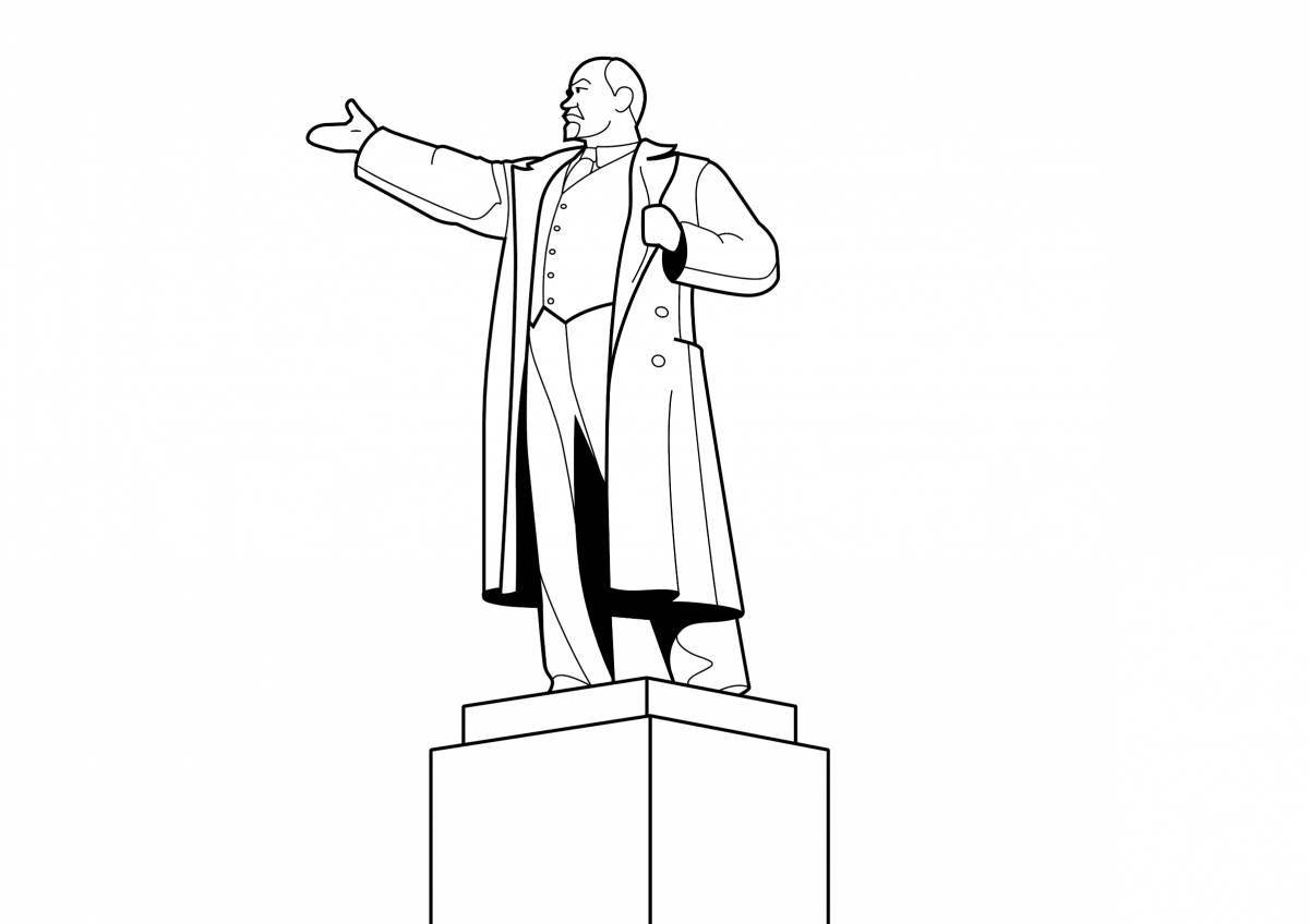 Coloring page dazzling lenin