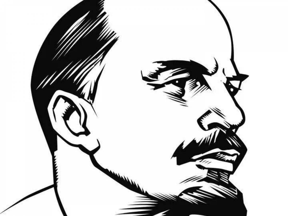 Coloring page fascinating lenin