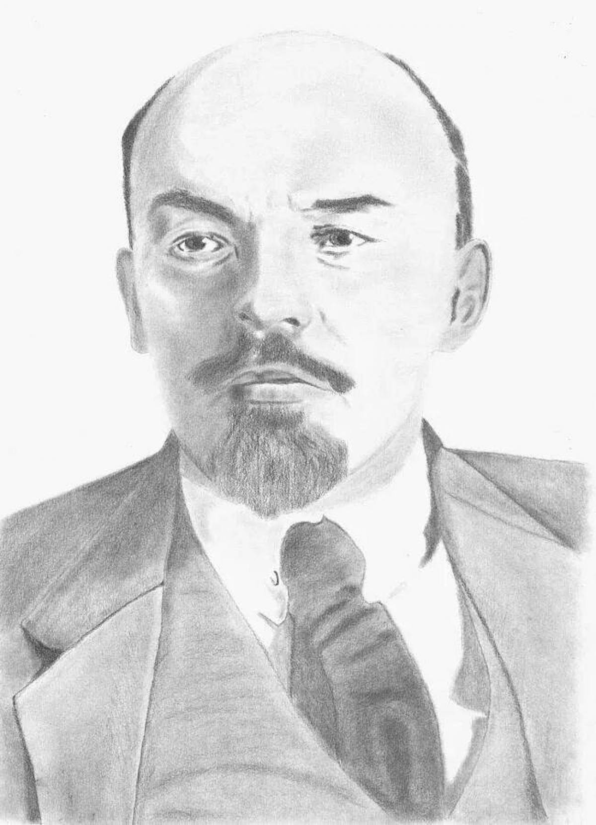 Coloring page charming lenin