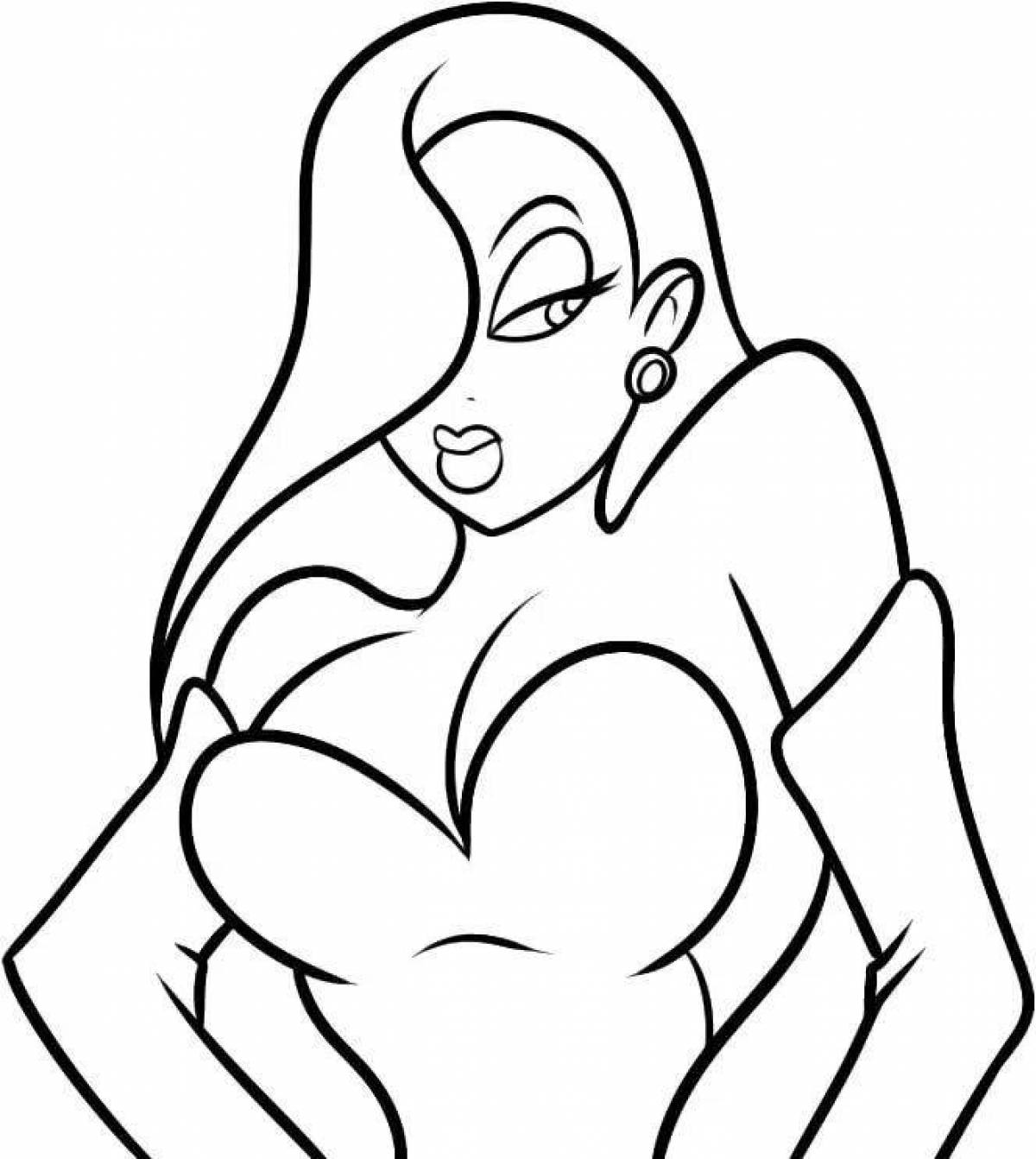 Beautiful boobs coloring pages