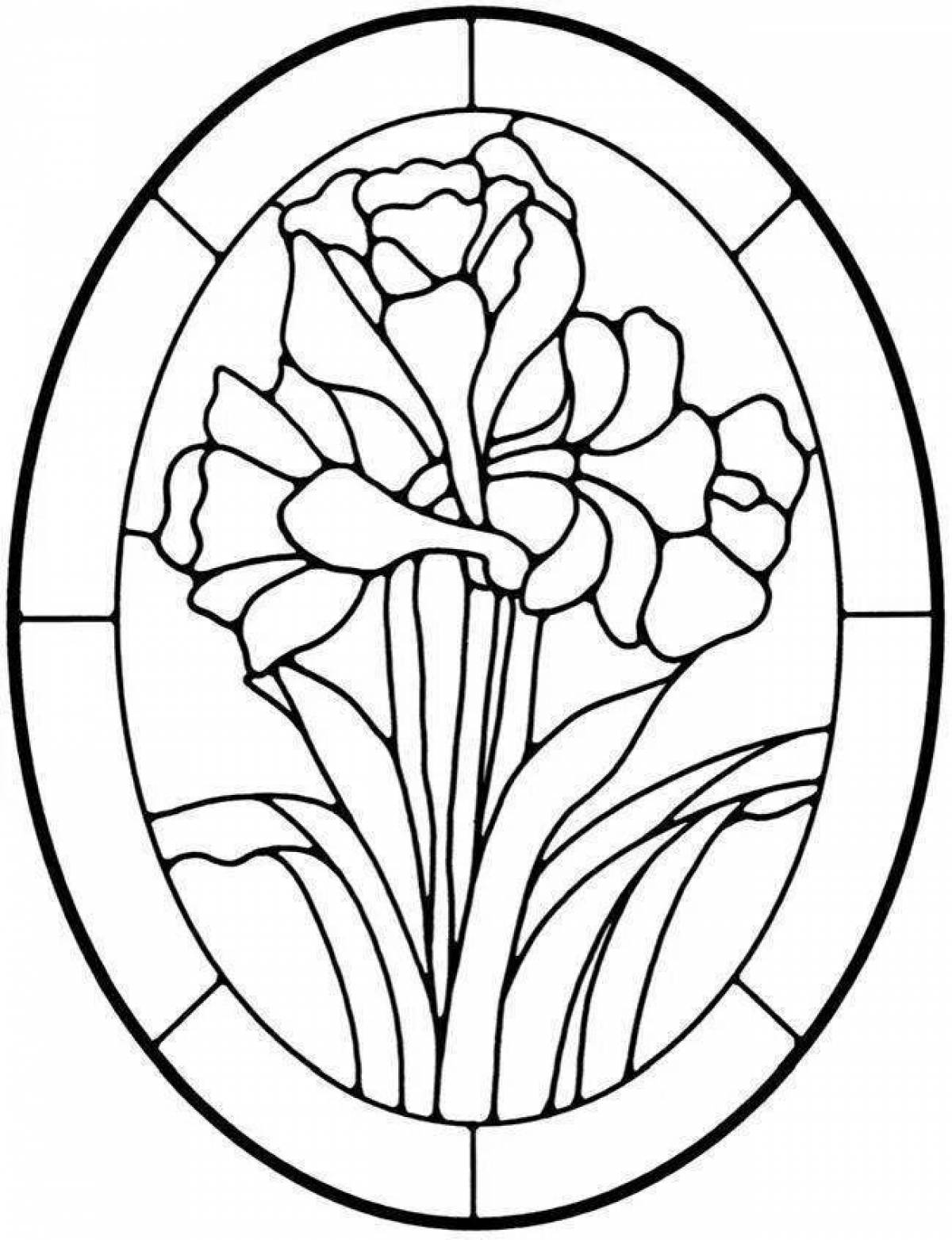 Stained glass coloring page