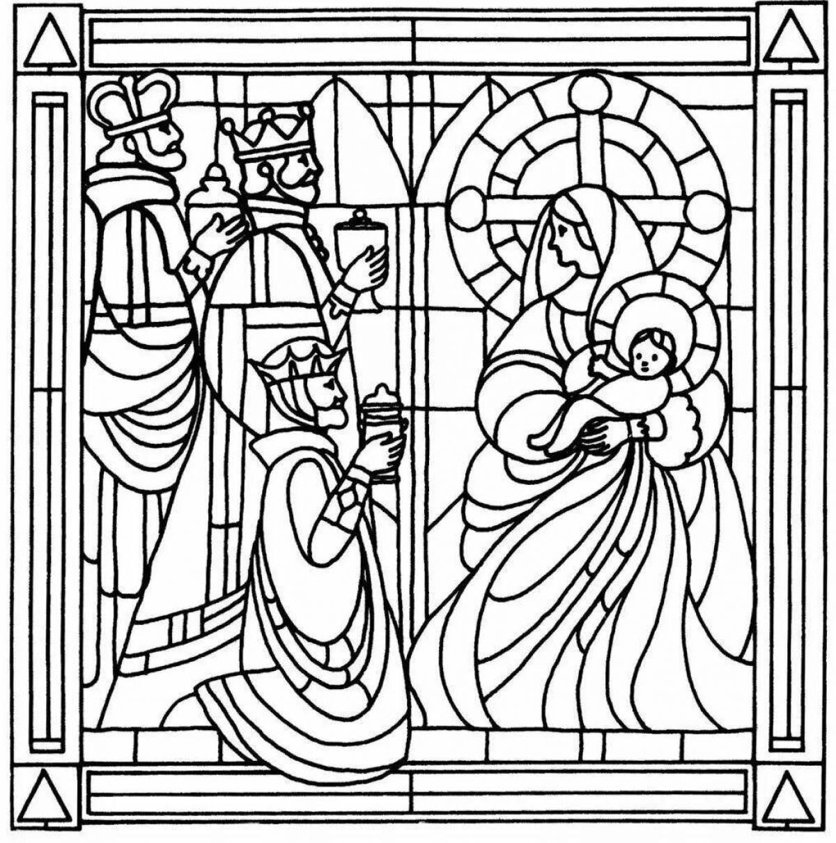 Gorgeous stained glass coloring page