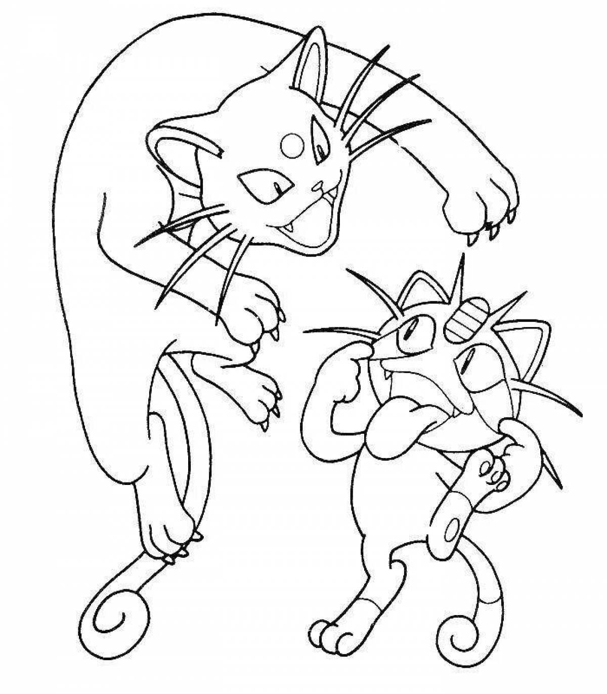 Awesome chooch meow coloring page