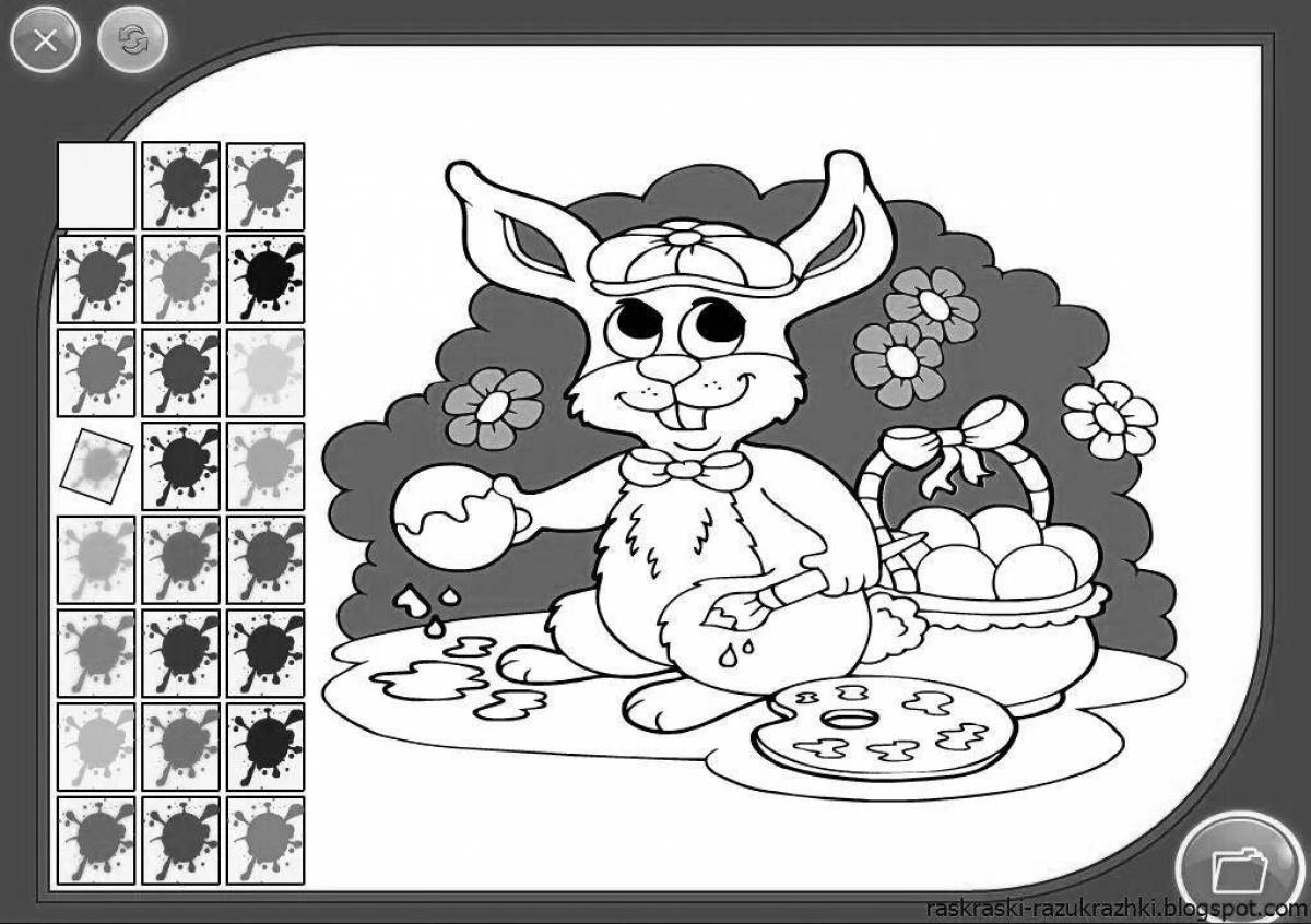 Color-explosion coloring page for paint