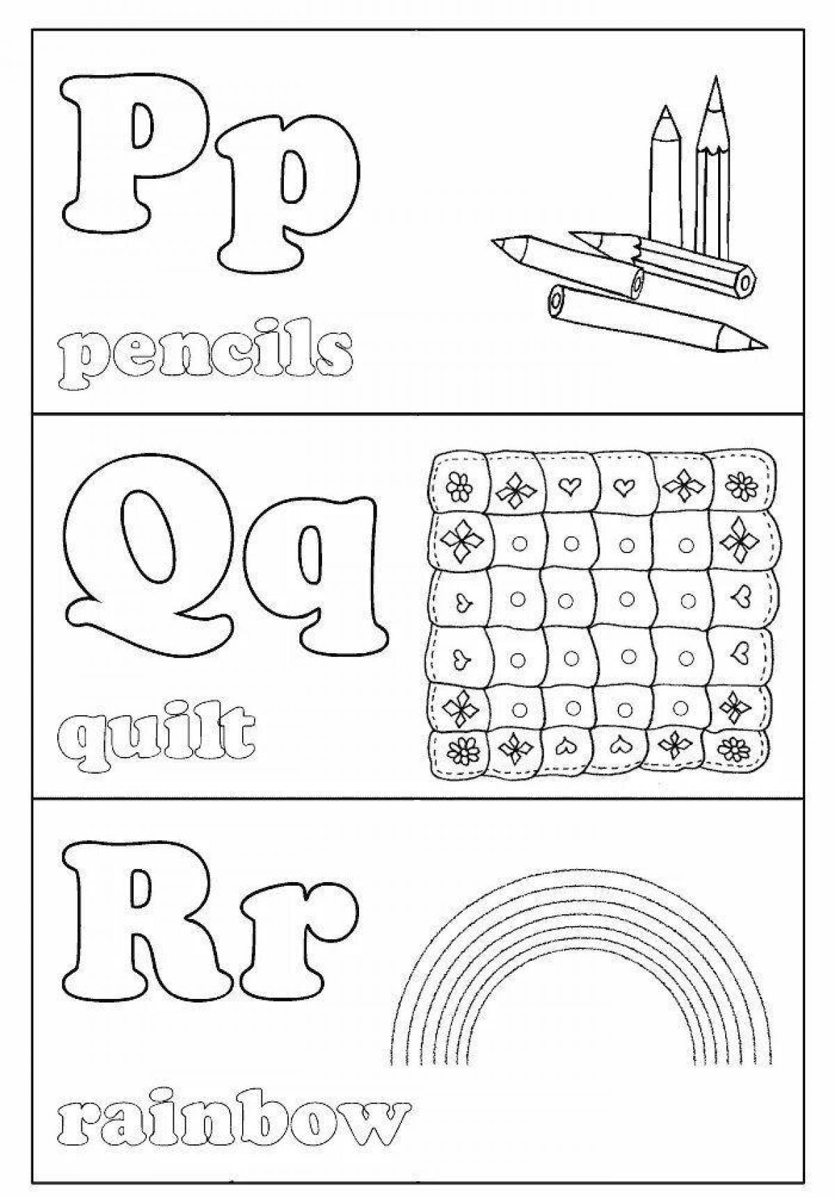 Creative alphabet coloring book