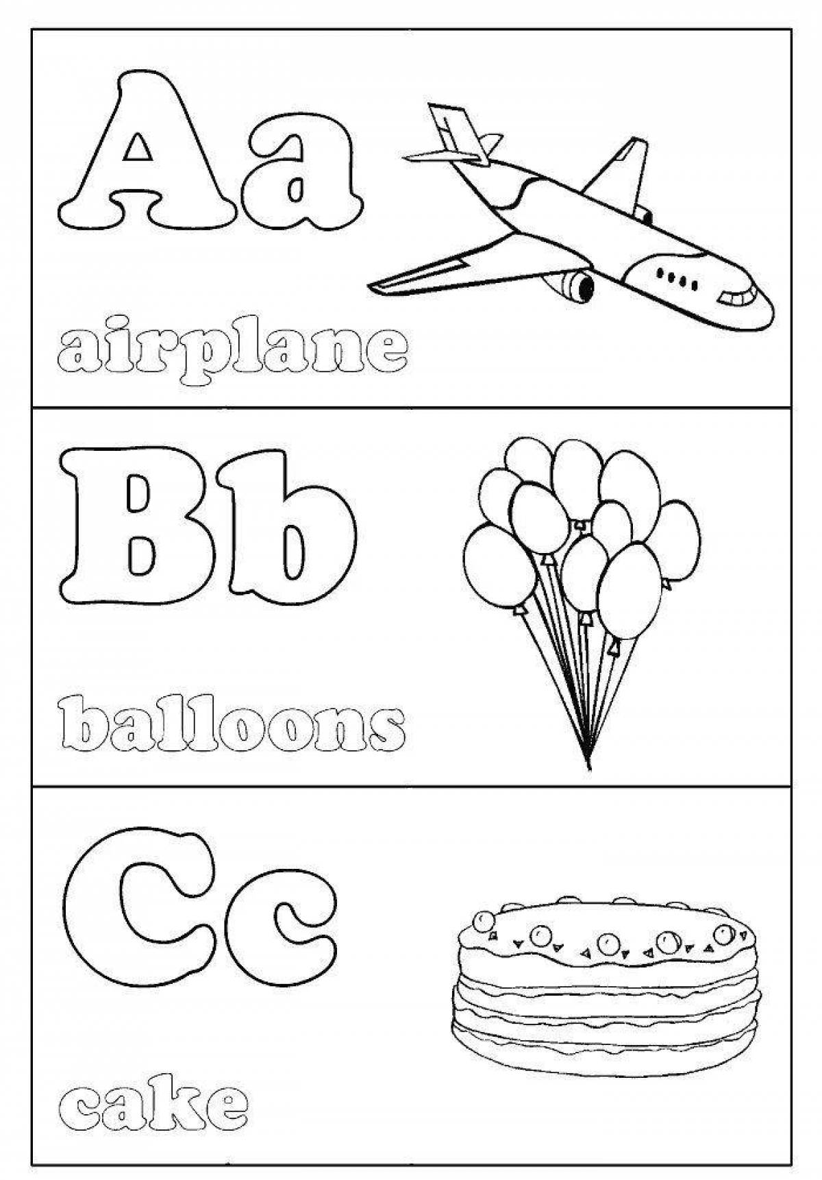 Adorable letter coloring book