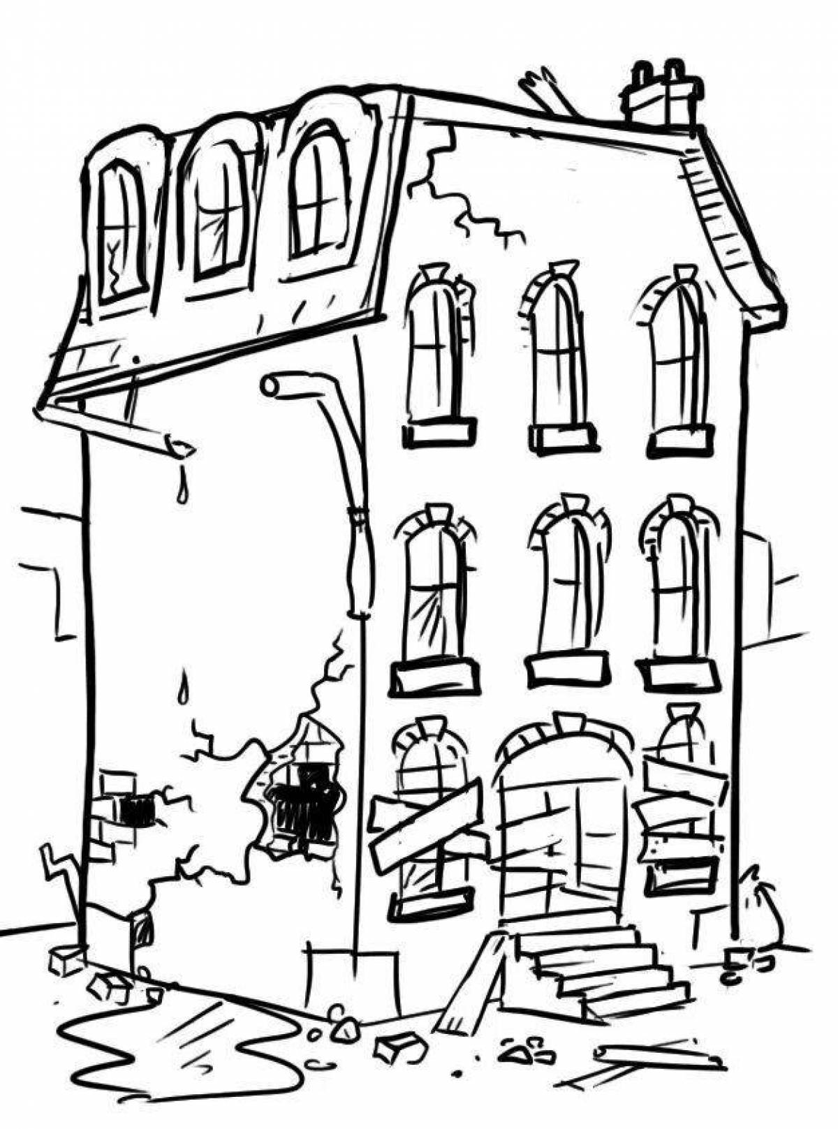 Coloring page magnificent pavlov's house