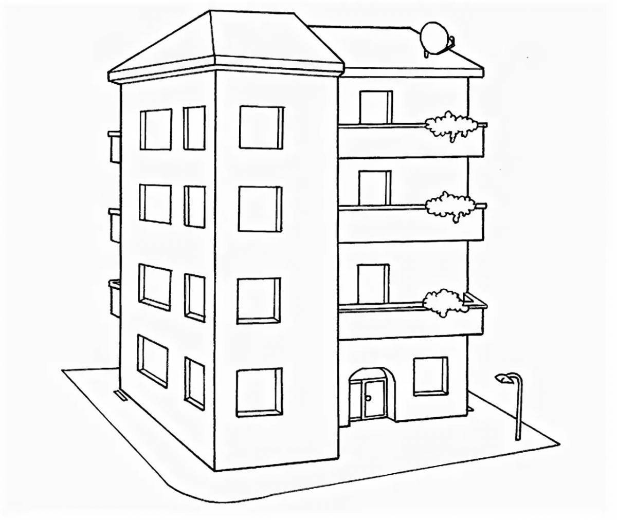Coloring page amazing pavlov's house