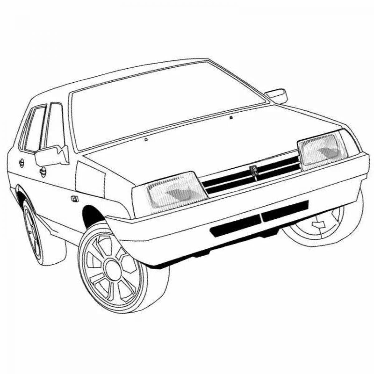 Alluring vaz 2108 coloring book