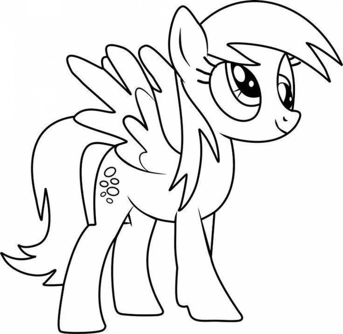 Radiant pony turn on coloring page