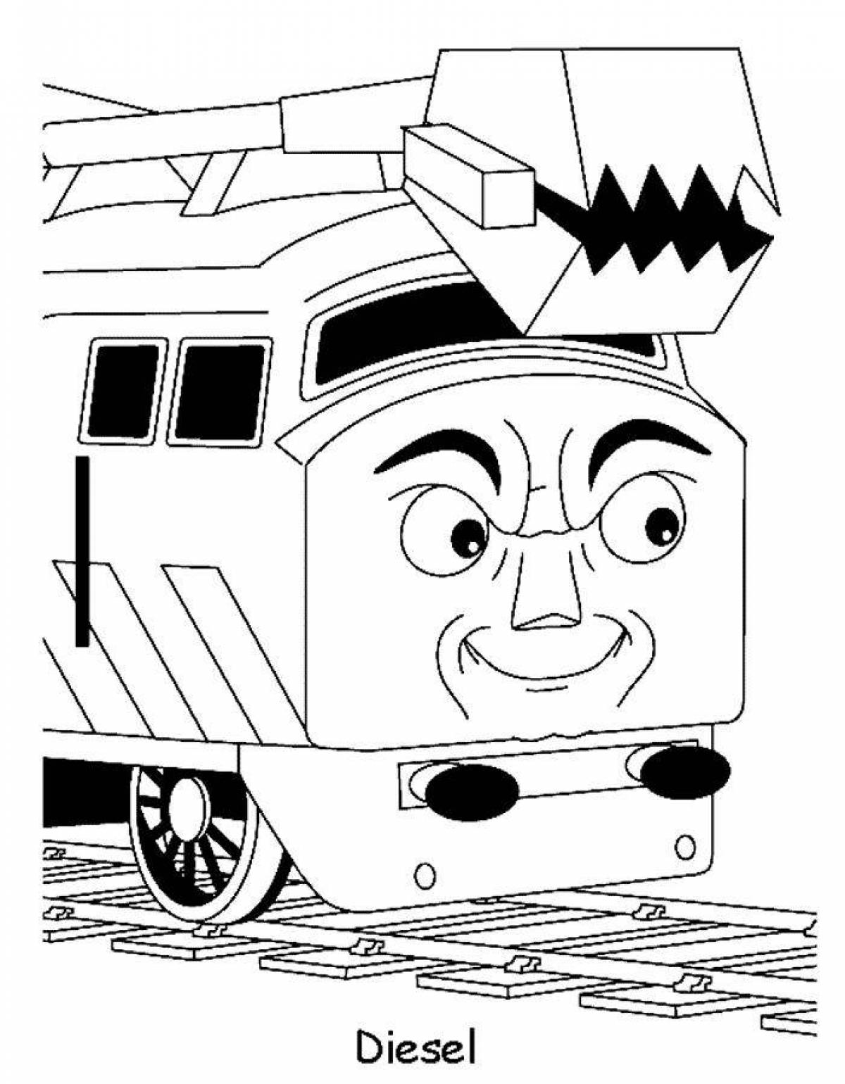 Thomas the Eater's Spectacular Coloring Page