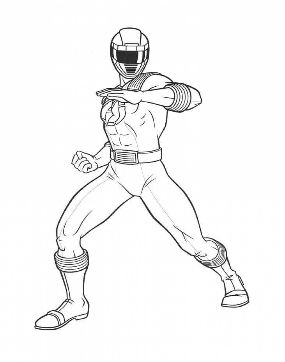 Dazzling Power Rangers coloring page