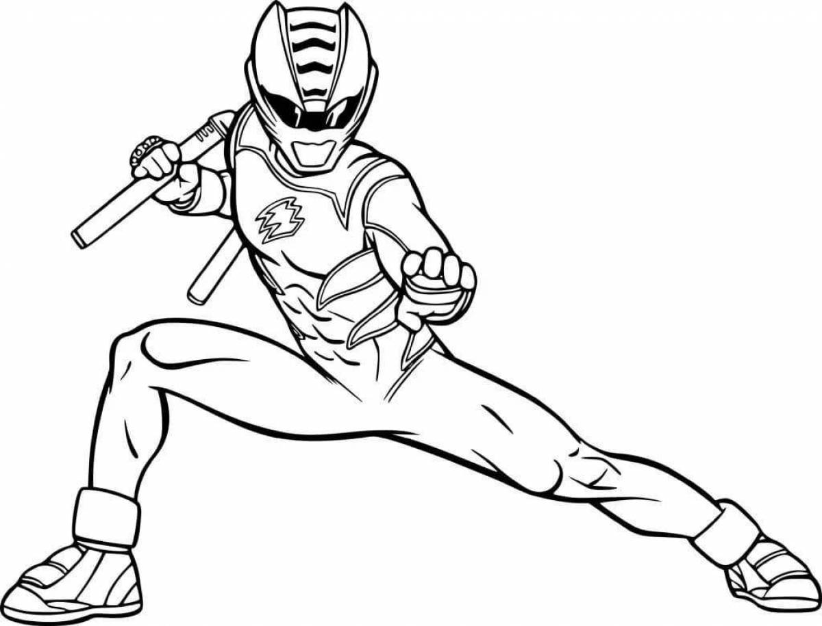 Colorful Power Rangers coloring page