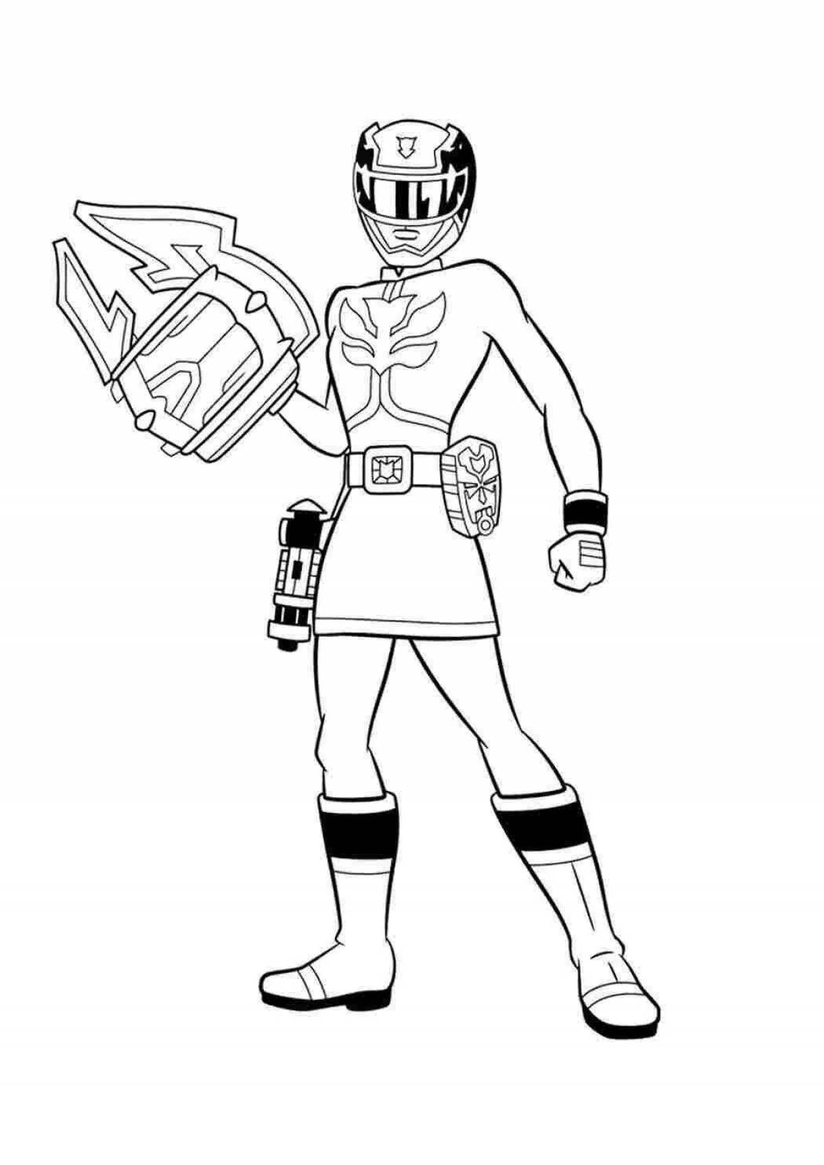 Glorious Power Rangers coloring page